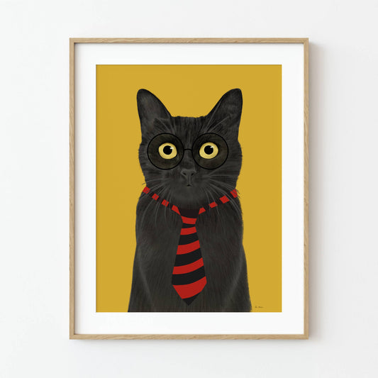 El buen limón -  "Black cat" art Print