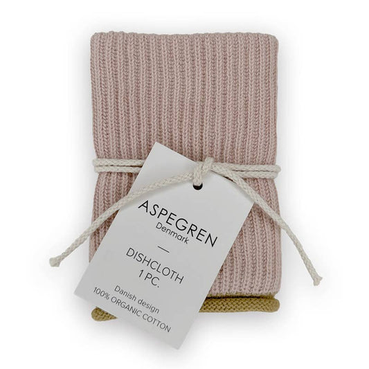 Aspegren Denmark - Dishcloth - Organic Cotton - Knitted - Ripple - Powder