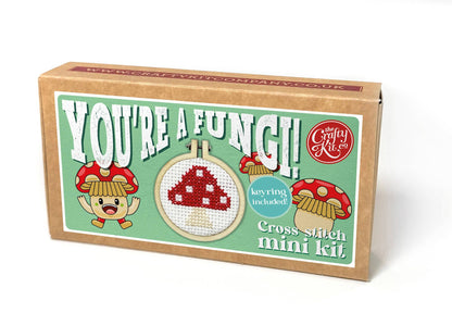 Mini Matchbox Kits - You're a Fungi! Mini Matchbox Cross Stitch Kit