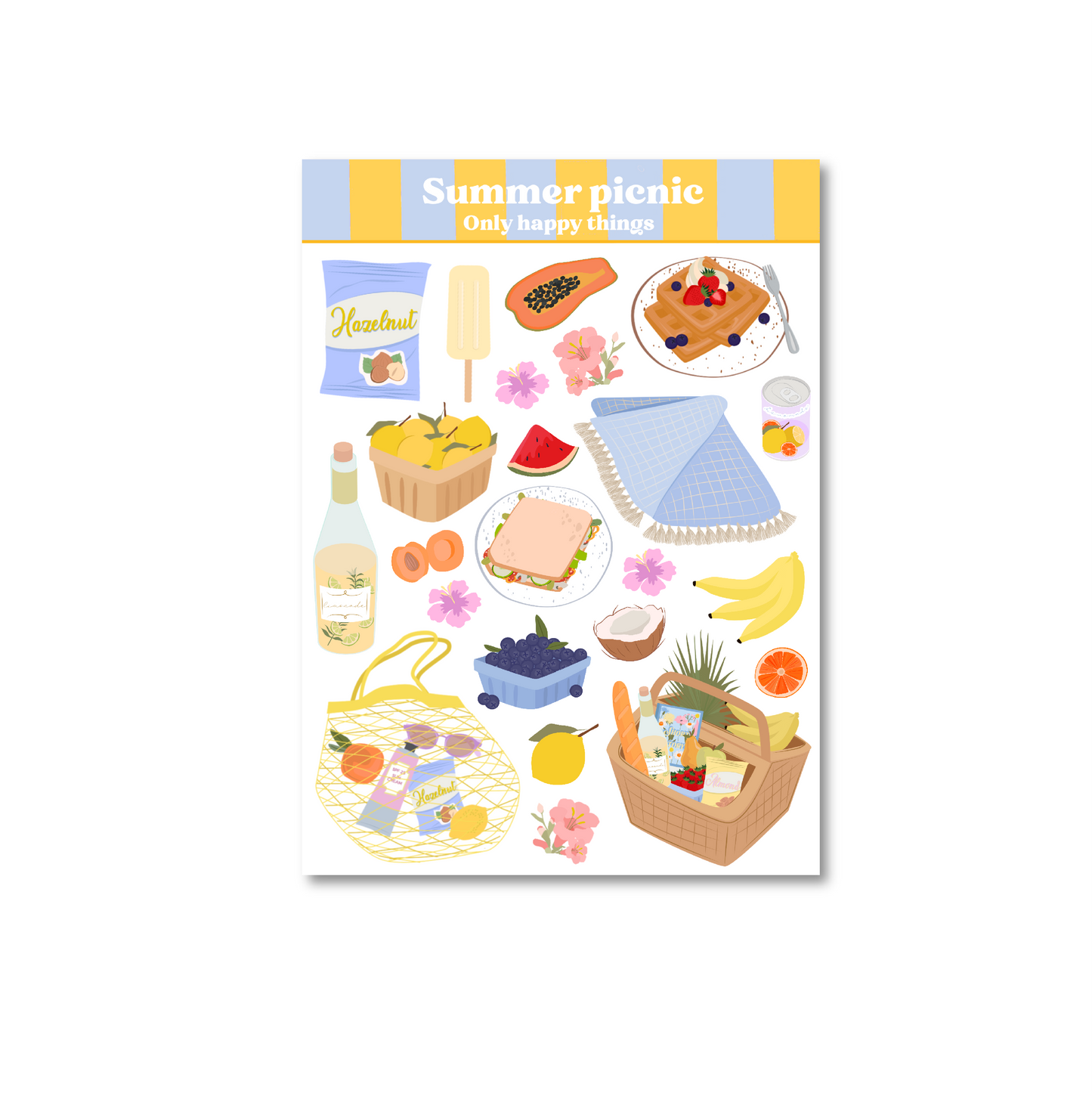 Only Happy Things Stationery - Stickervel Summer picnic A6