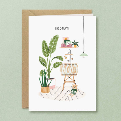 Studio Kuukeluus - Hooray New Baby Greeting Card