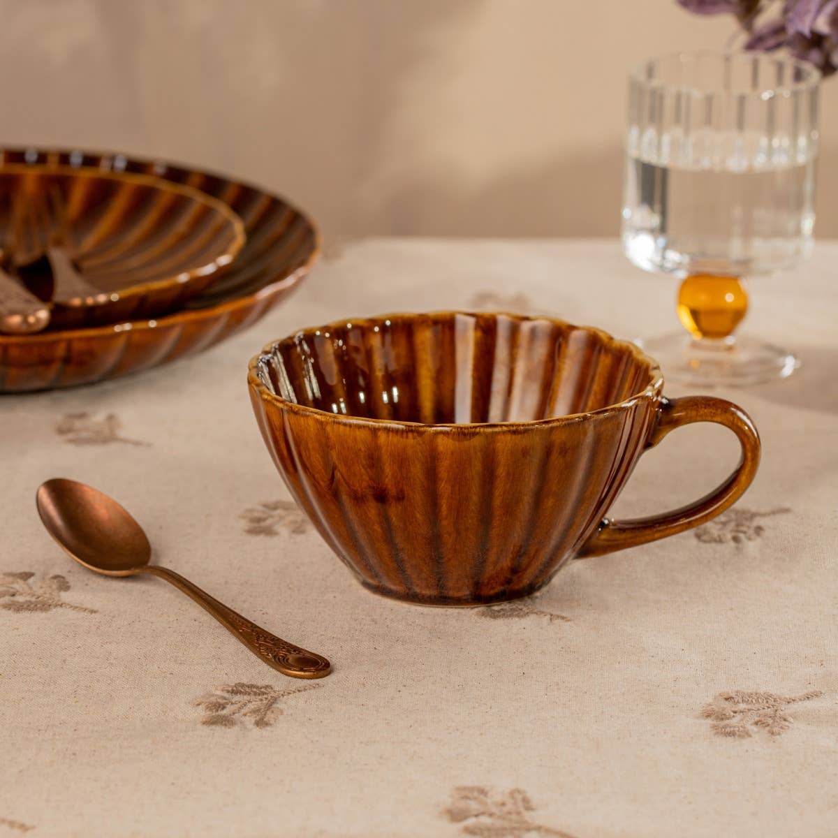 MELIDA | cup-shaped mug | amber | 0.3 l