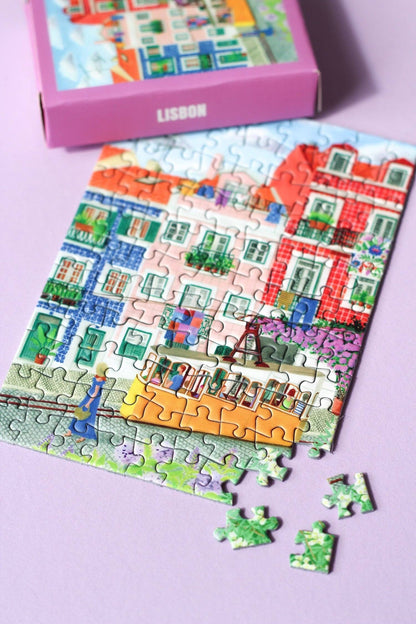 Piecely Puzzles - Mini-Puzzle Lisbon, 99 pieces