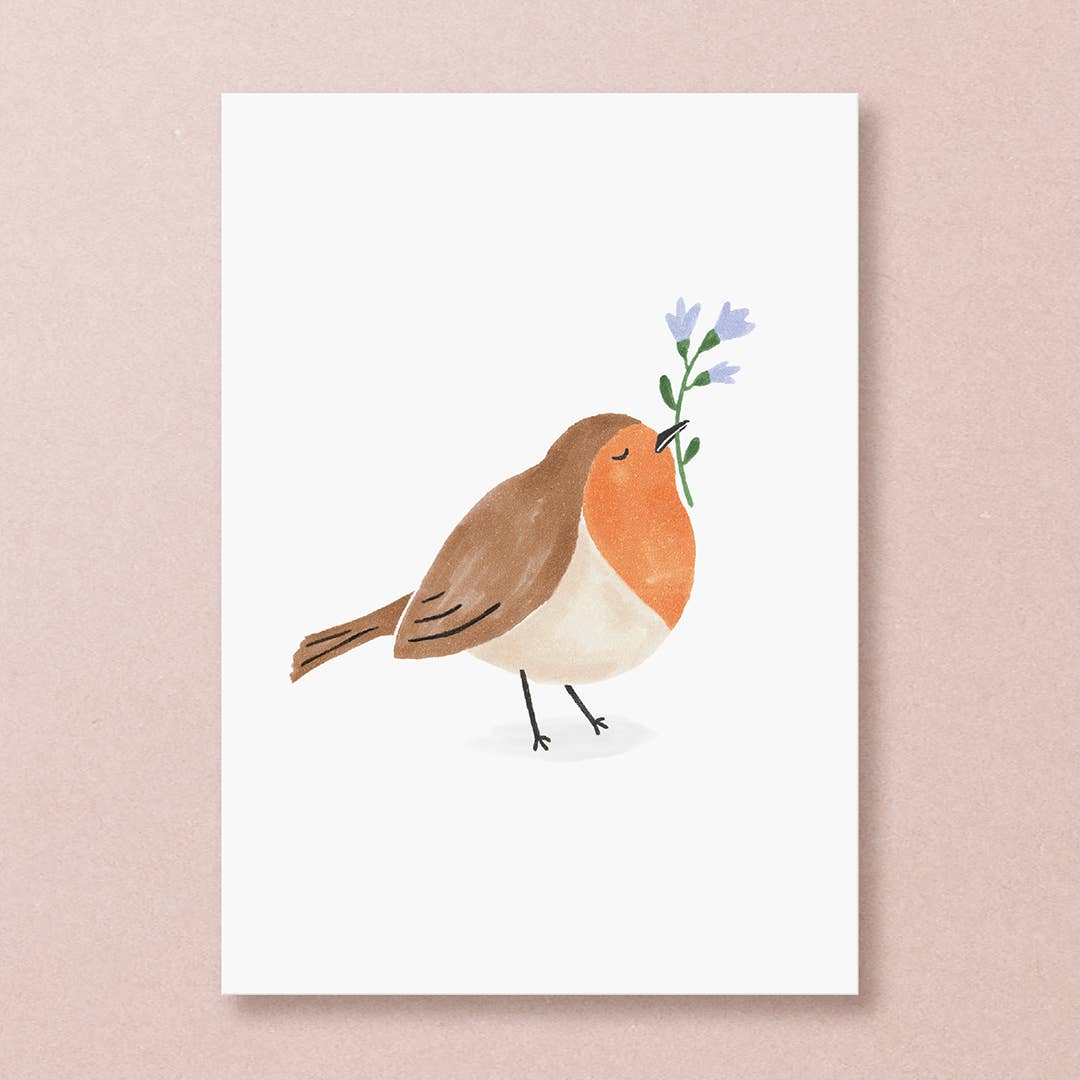 Studio Kuukeluus - Robin Bird Postcard