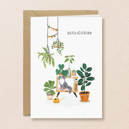 Studio Kuukeluus - Plants Happy Birthday Card