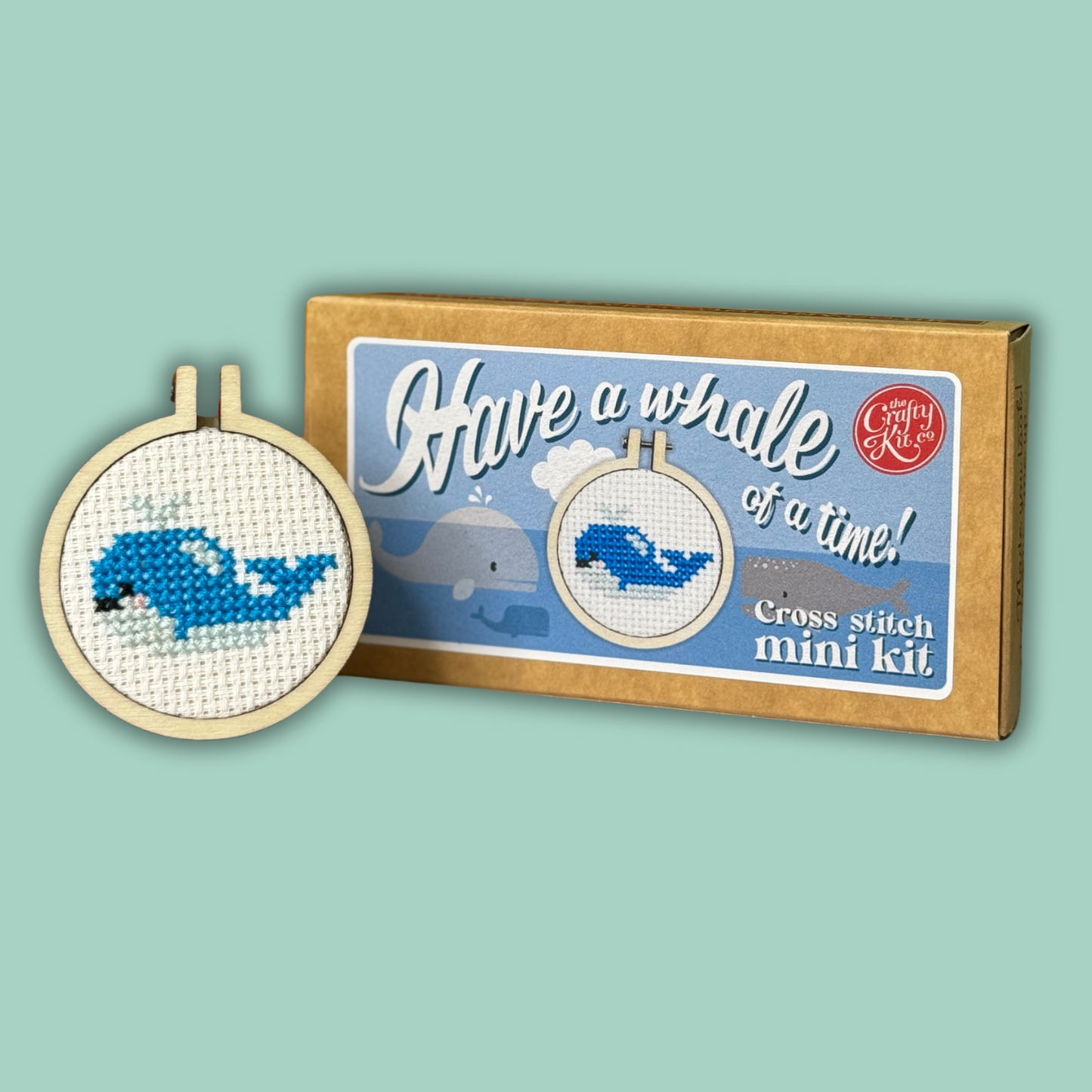 Mini Matchbox Kits - Have a Whale of a Time! Mini Matchbox Cross Stitch Kit