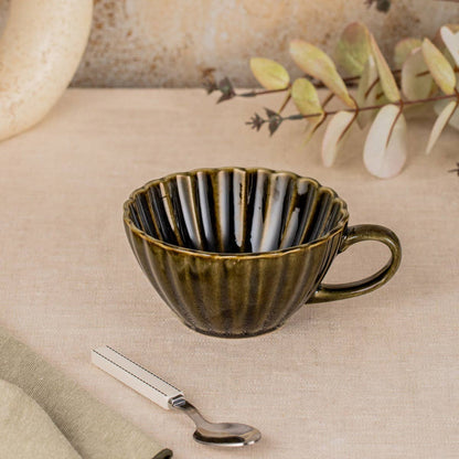 MELIDA | cup-shaped mug dark green | 0.3 l