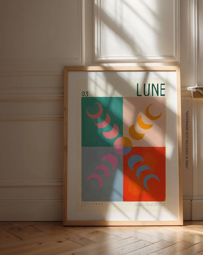 Kate Fox Design -  Summer Moon , Art Print, Colourful Art, Fun Art, Home Decor