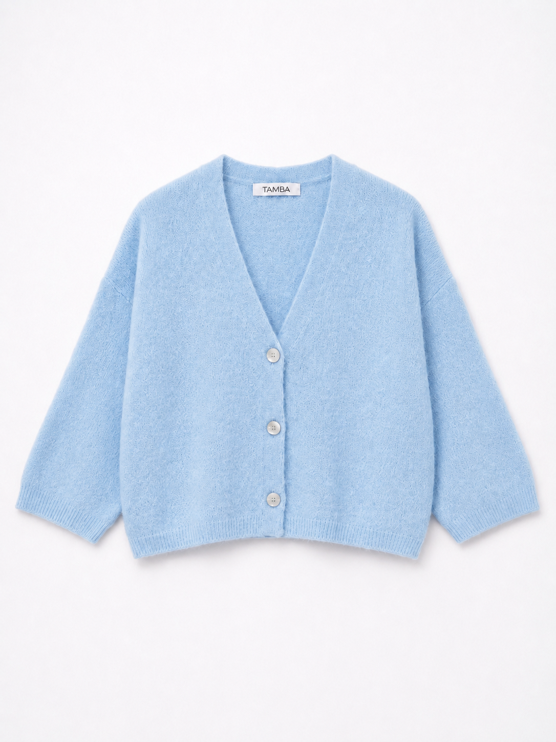 TAMBA - Baby alpaca cardigan with 4/5 sleeves