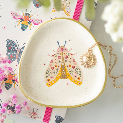 Something Different - Floral Moth Trinket Dish