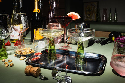 Brût Home and Glassware - Champagne Coupe Claude | set of 2 | green