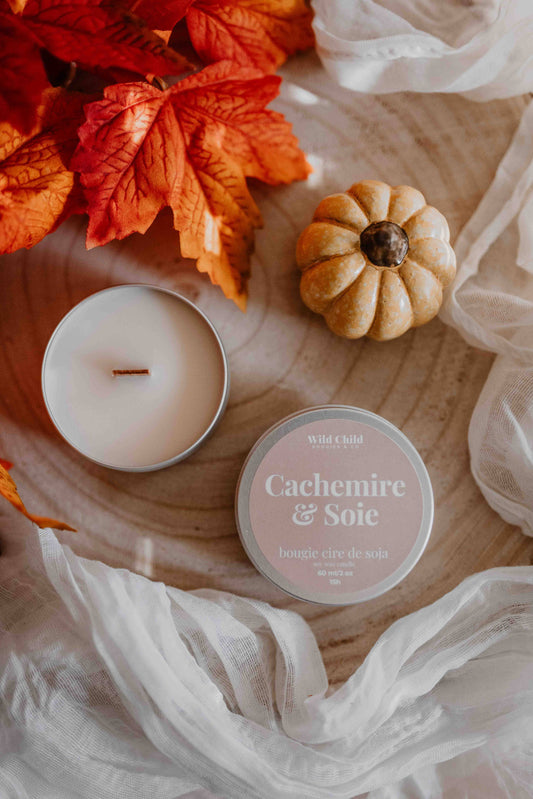 WILD CHILD Bougies & Co - “Cashmere & Silk” - Natural scented candle - 15h
