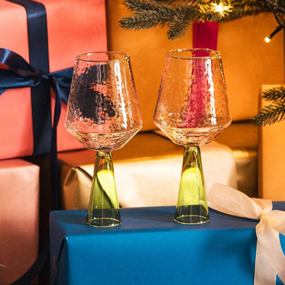 Brût Home and Glassware - Wine Glass Claude | Set of 2 | Wine glass set | green