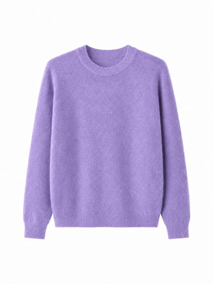 URBAN REVERSE ITALY - Loose Long-Sleeve Top with Crew Neck | Casual Style