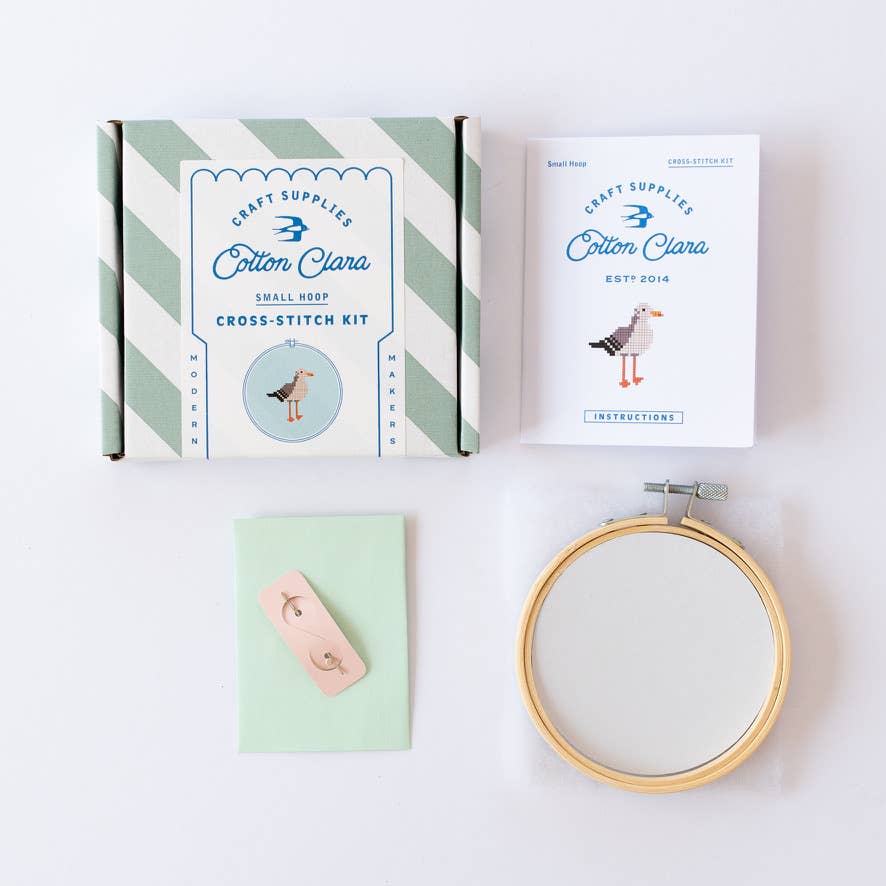 Cotton Clara Craft Kits & Supplies - Seagull Cross Stitch Kit