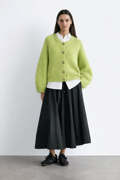 TAMBA - Mohair cardigan with button placket