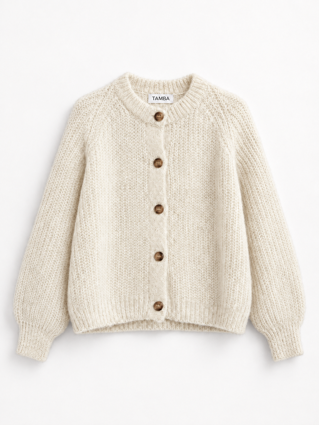 TAMBA - Mohair cardigan with button placket