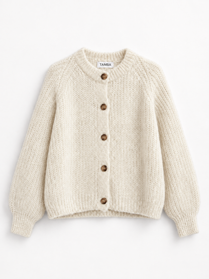 TAMBA - Mohair cardigan with button placket