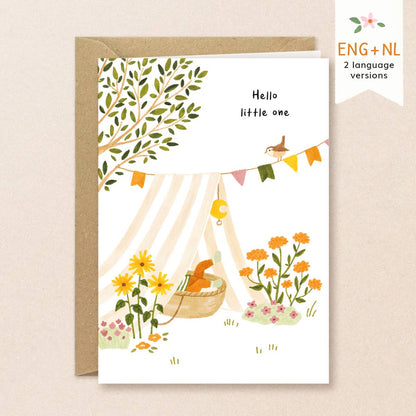 Studio Kuukeluus - Baby card garden - Hello little one