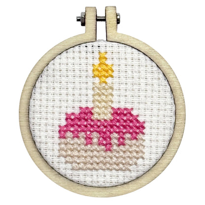 Mini Matchbox Kits - Happy Birthday! Cake Mini Matchbox Cross Stitch Kit