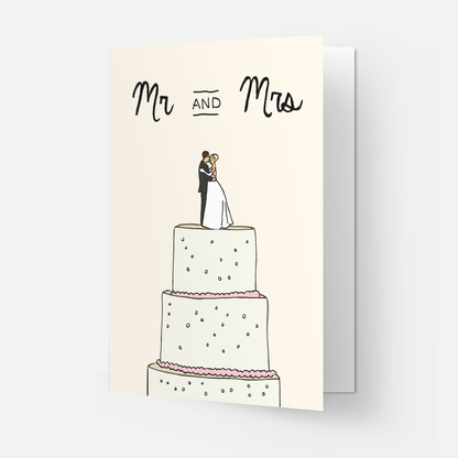 Kaart Blanche - Wedding cake greeting card