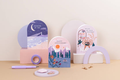 Sister Paper Co. - Anniversary Sunset Card | Anniversary Cards | Love Cards