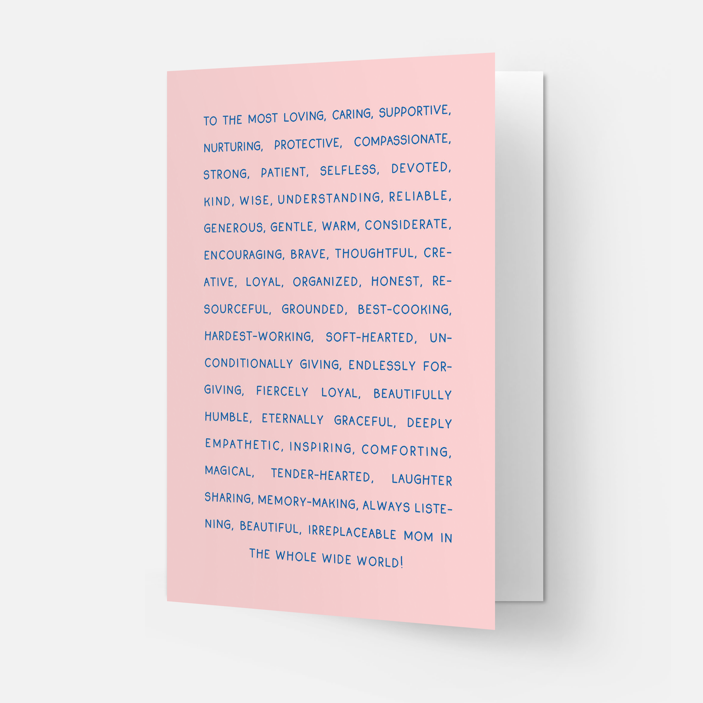 Kaart Blanche - Mom words - greeting card