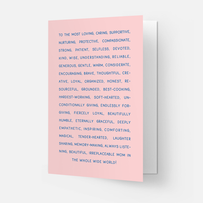Kaart Blanche - Mom words - greeting card