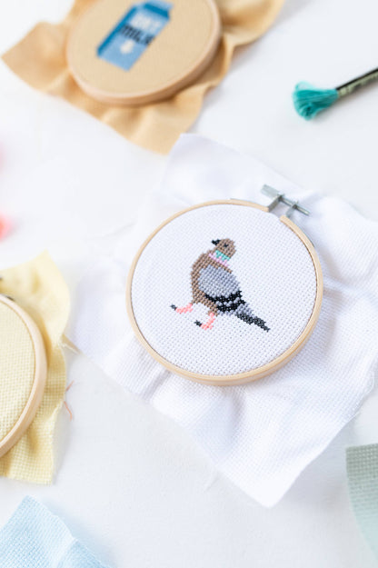 Cotton Clara Craft Kits & Supplies - Pigeon Cross Stitch Kit