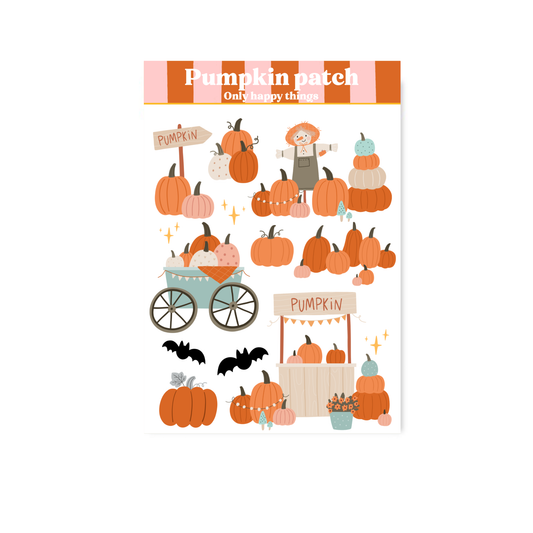 Only Happy Things Stationery - Stickersheet Pumpkin patch A6