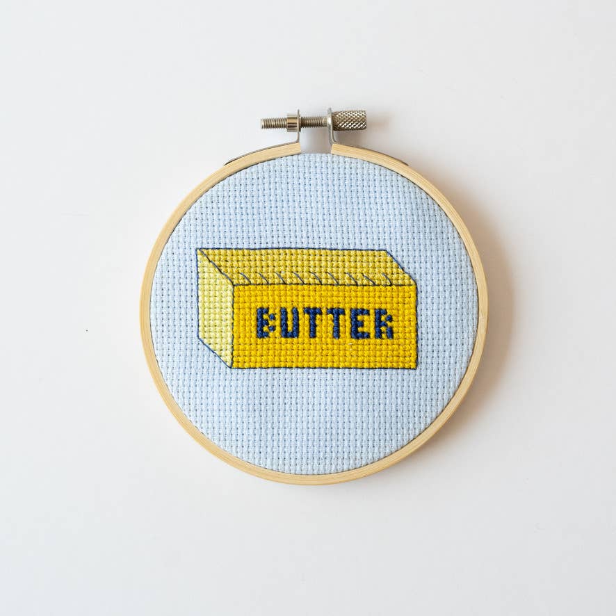 Cotton Clara Craft Kits & Supplies - Butter Cross Stitch Kit for Beginners