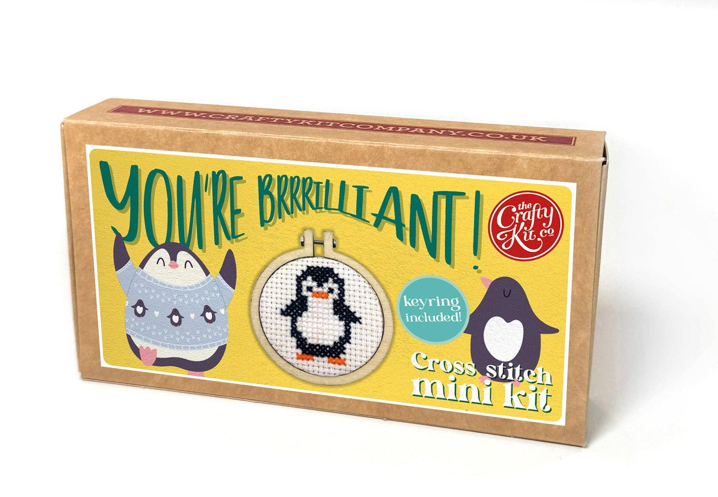 Mini Matchbox Kits - You're Brrrilliant! Mini Matchbox Cross Stitch Kit