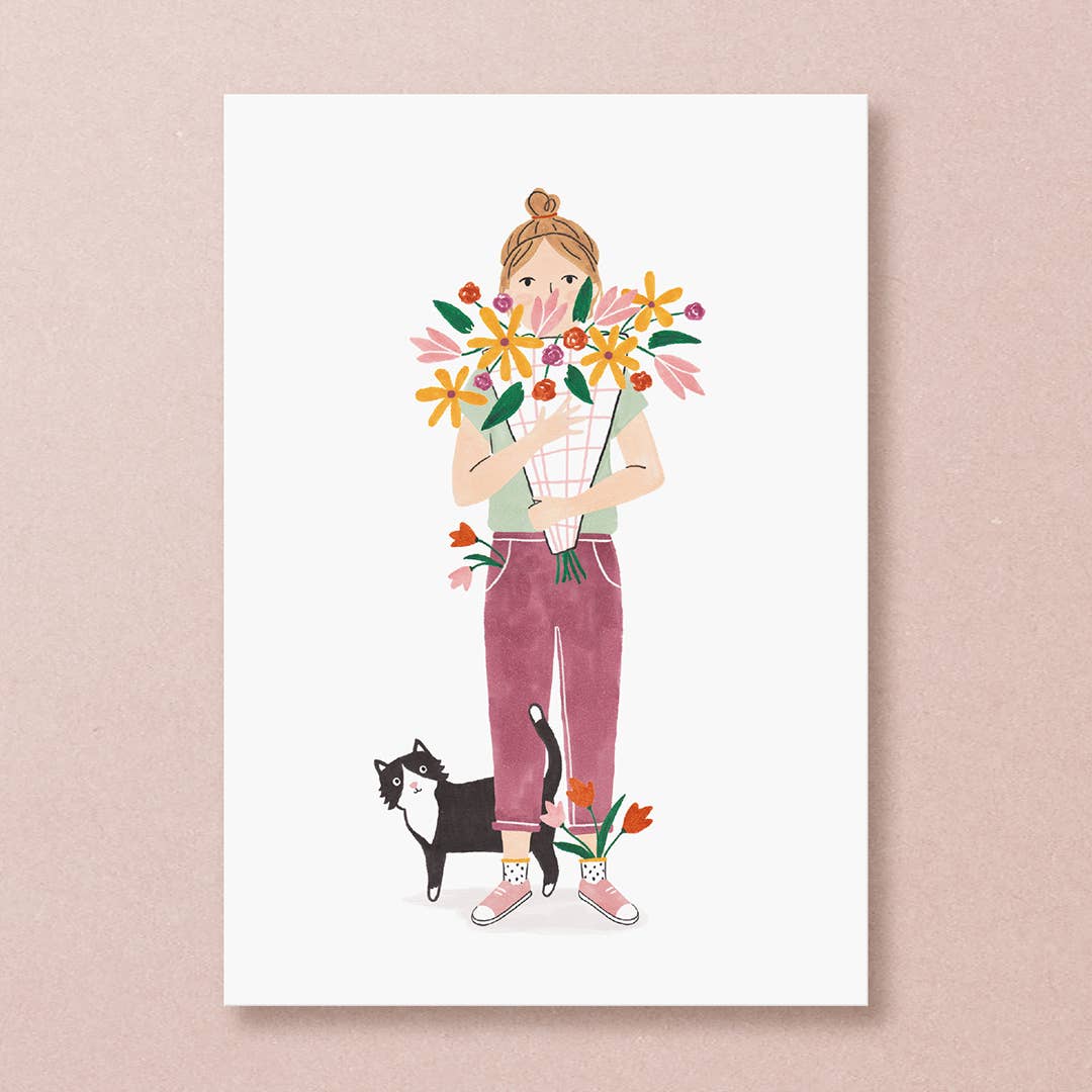 Studio Kuukeluus - Flower Girl Postcard