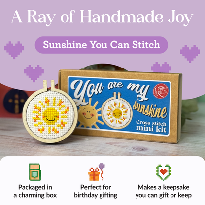 Mini Matchbox Kits - You Are My Sunshine Mini Matchbox Cross Stitch Kit