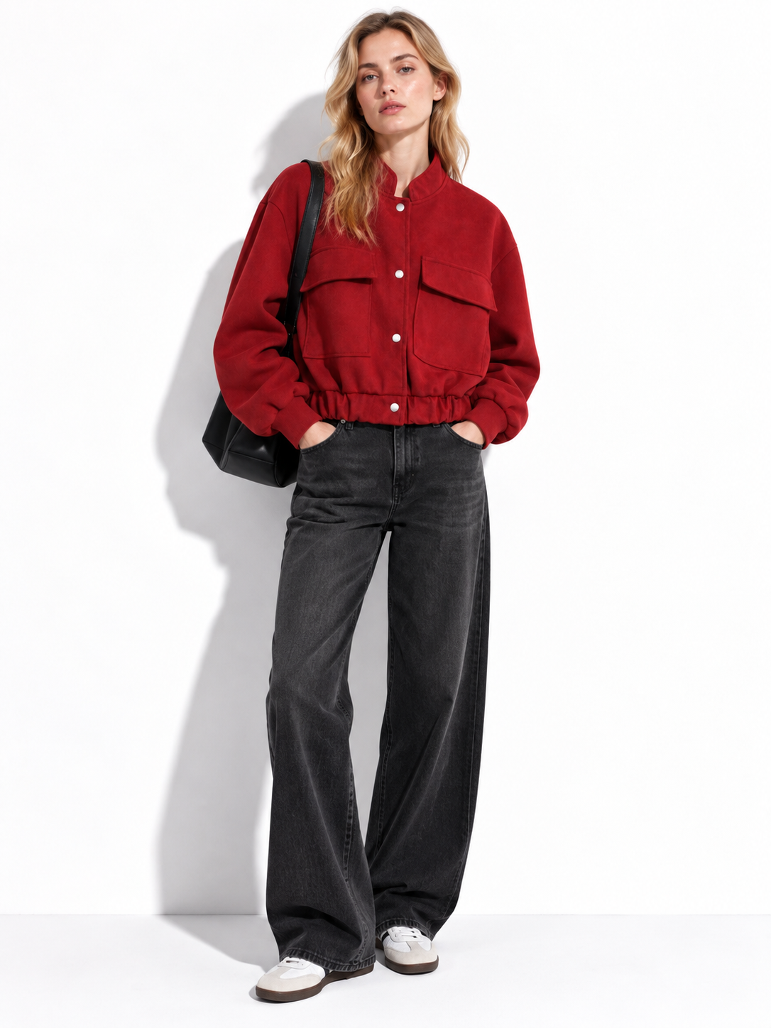 URBAN REVERSE ITALY - Short Jacket with High Collar and Large Pockets | Casual Style