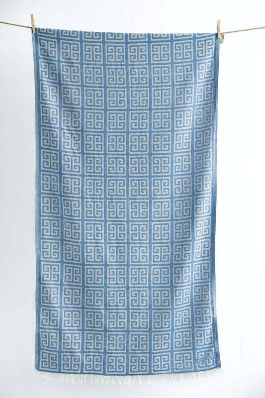 AELIA ANNA - BEACH TOWEL MEANDROS PARL.BLUE
