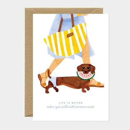 ALL THE WAYS TO SAY - Europe - Summer dachshund - Greeting card