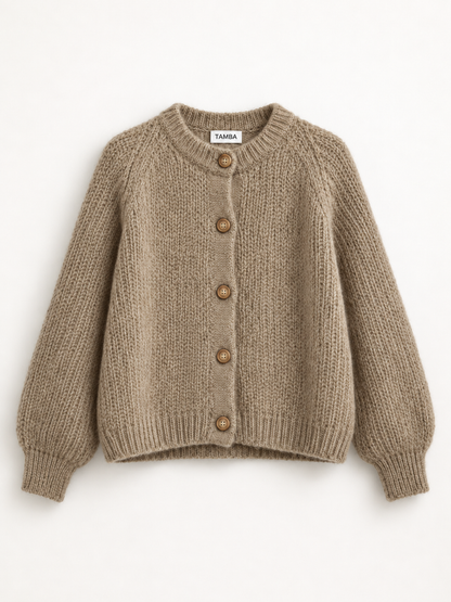TAMBA - Mohair cardigan with button placket