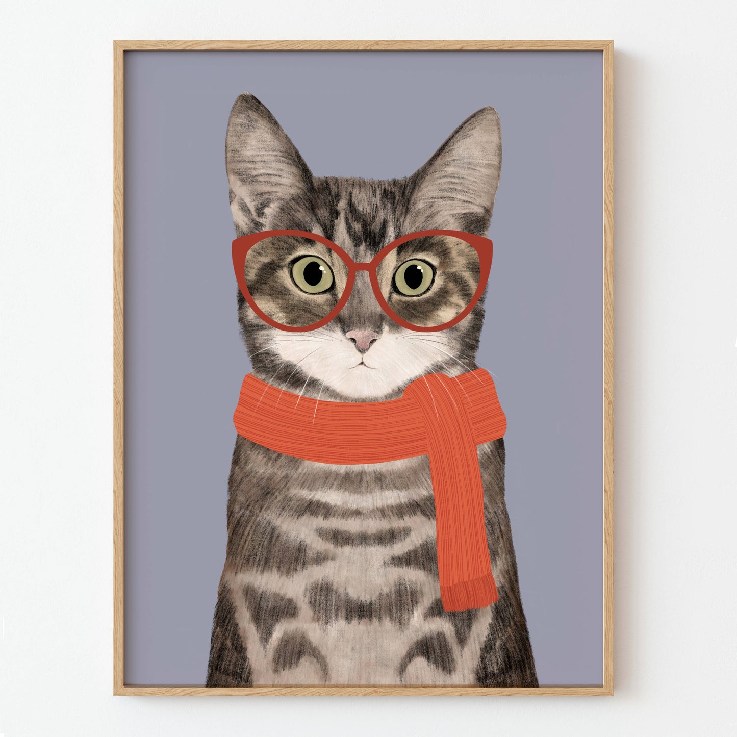 El buen limón -  "Cat with scarf" art Print