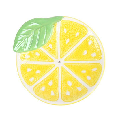 Something Different - Lemon Slice Ceramic Incense Holder Plate