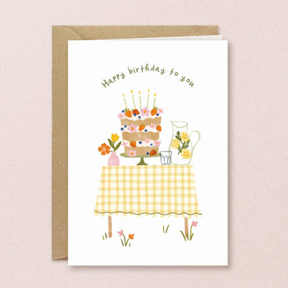Studio Kuukeluus - Greeting card cake - Happy birthday