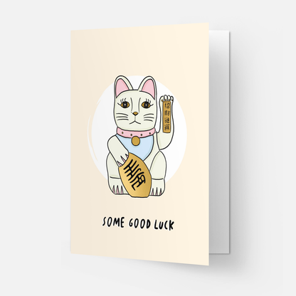 Kaart Blanche - Lucky cat greeting card