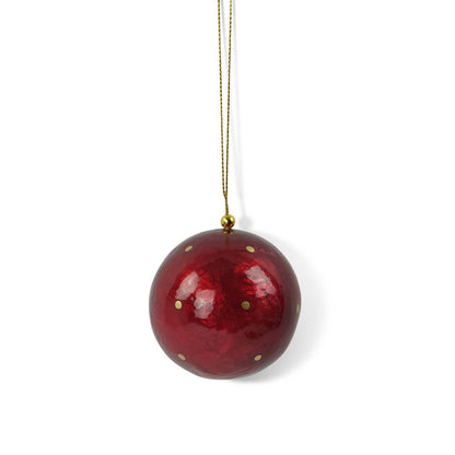 Kinta - X-Mas Ball Cap Dots w/ gold 6 cm