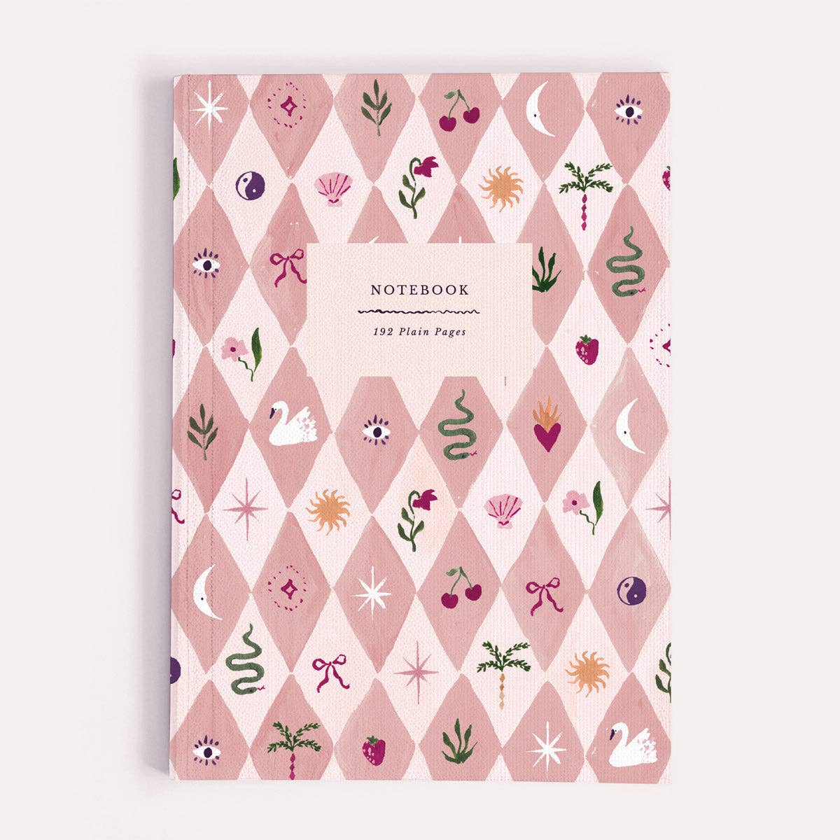 Sister Paper Co. - Blush Harlequin Notebook | Plain Page Journal | Notebooks
