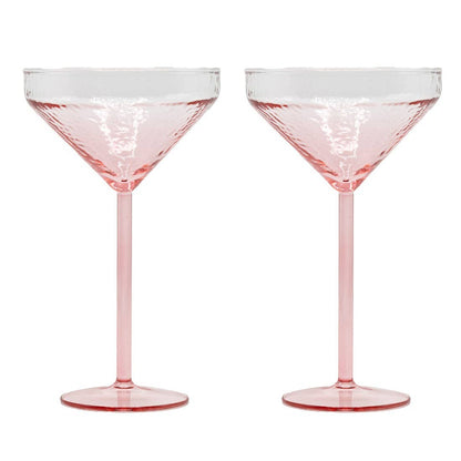 Brût Home and Glassware - Cocktail Glass Claude | set of 2 | pink | Martini glasses