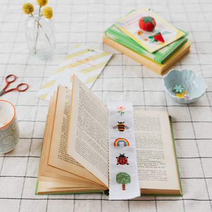 Cotton Clara Craft Kits & Supplies - Nature Rainbow Cross Stitch Bookmark Kit Beginner Friendly