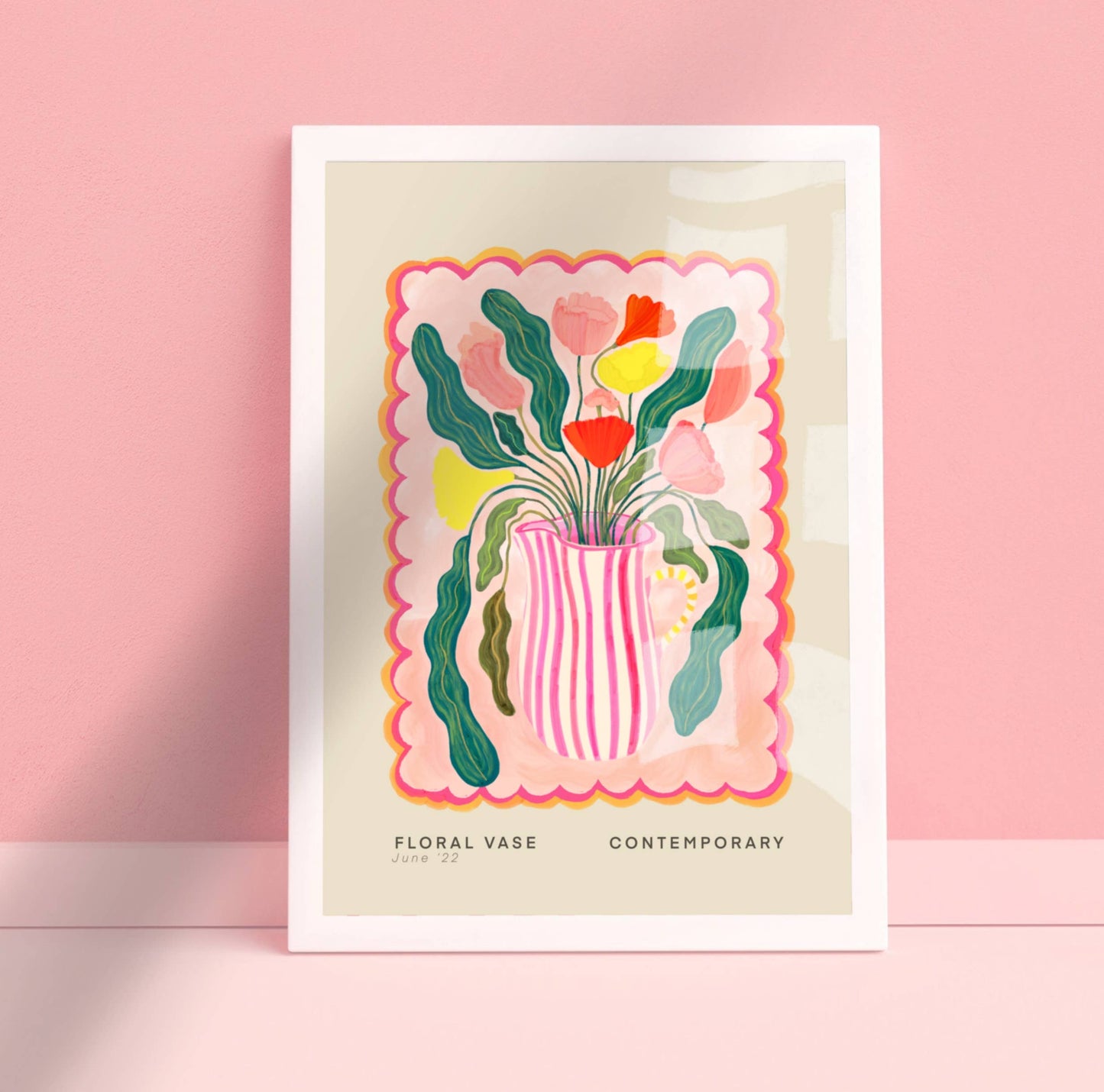 Kate Fox Design - Vase Art Print, Colourful Art Print, Hand Drawn Art, Quirky