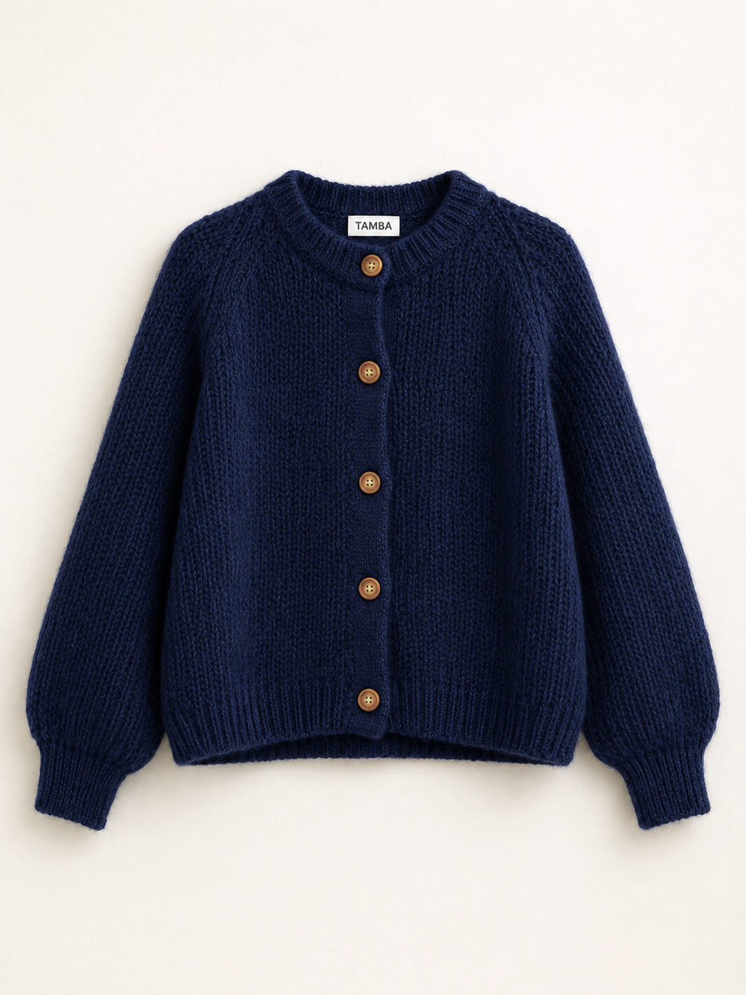 TAMBA - Mohair cardigan with button placket