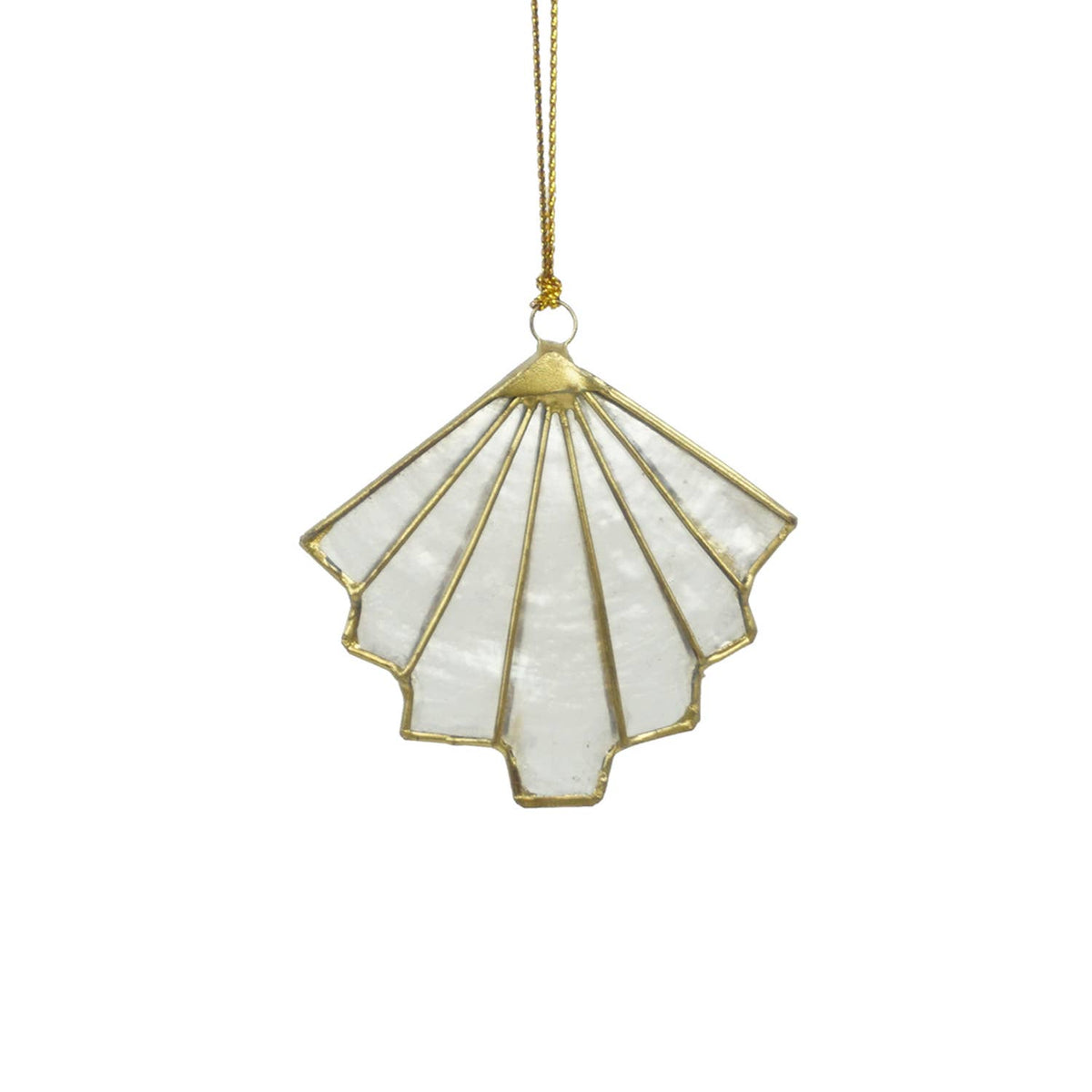 Kinta - Trim Cap Art Deco Zigzag Offwhite w/ gold 5,5 x 6 cm