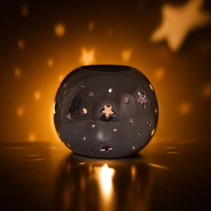 Something Different - Purple Iridescent Star Oil Burner and Wax Warmer